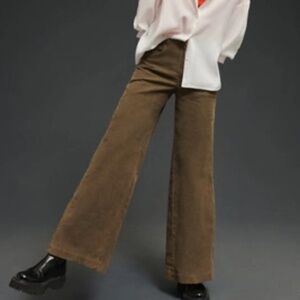 Anthropologie The Glen Wide-Leg Corduroy Pants 27